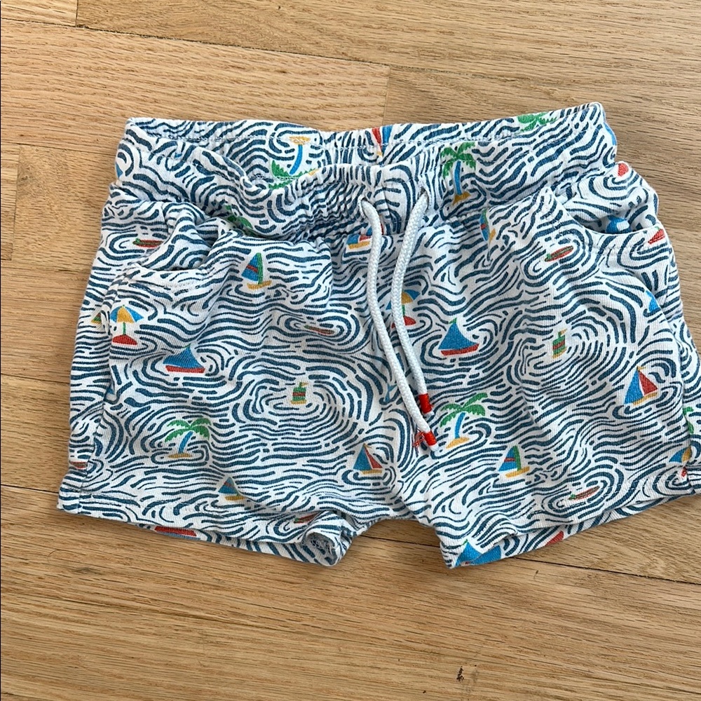 Kids' Blue Patterned Shorts